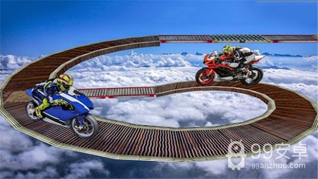 摩托车空中赛道3D