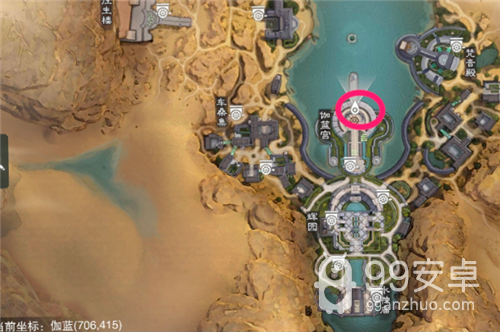 《一梦江湖》手游伽蓝NPC坐标位置介绍