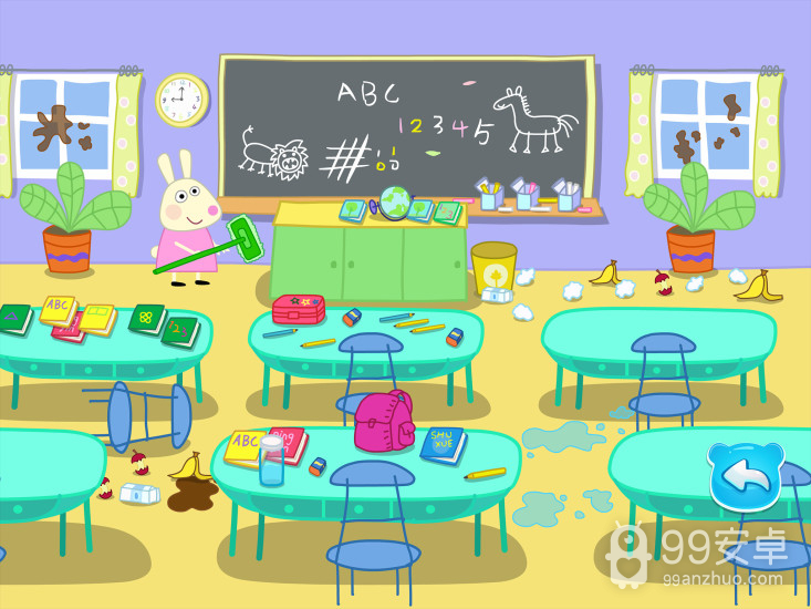 兔宝宝打扫教室