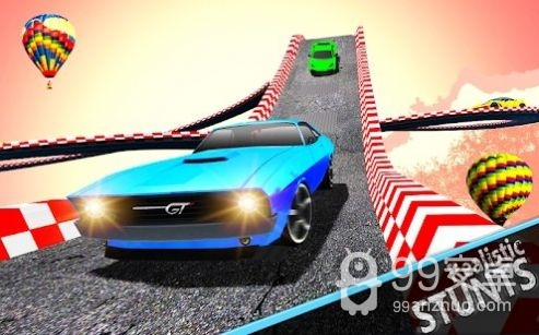 超级赛道汽车跳跃3D